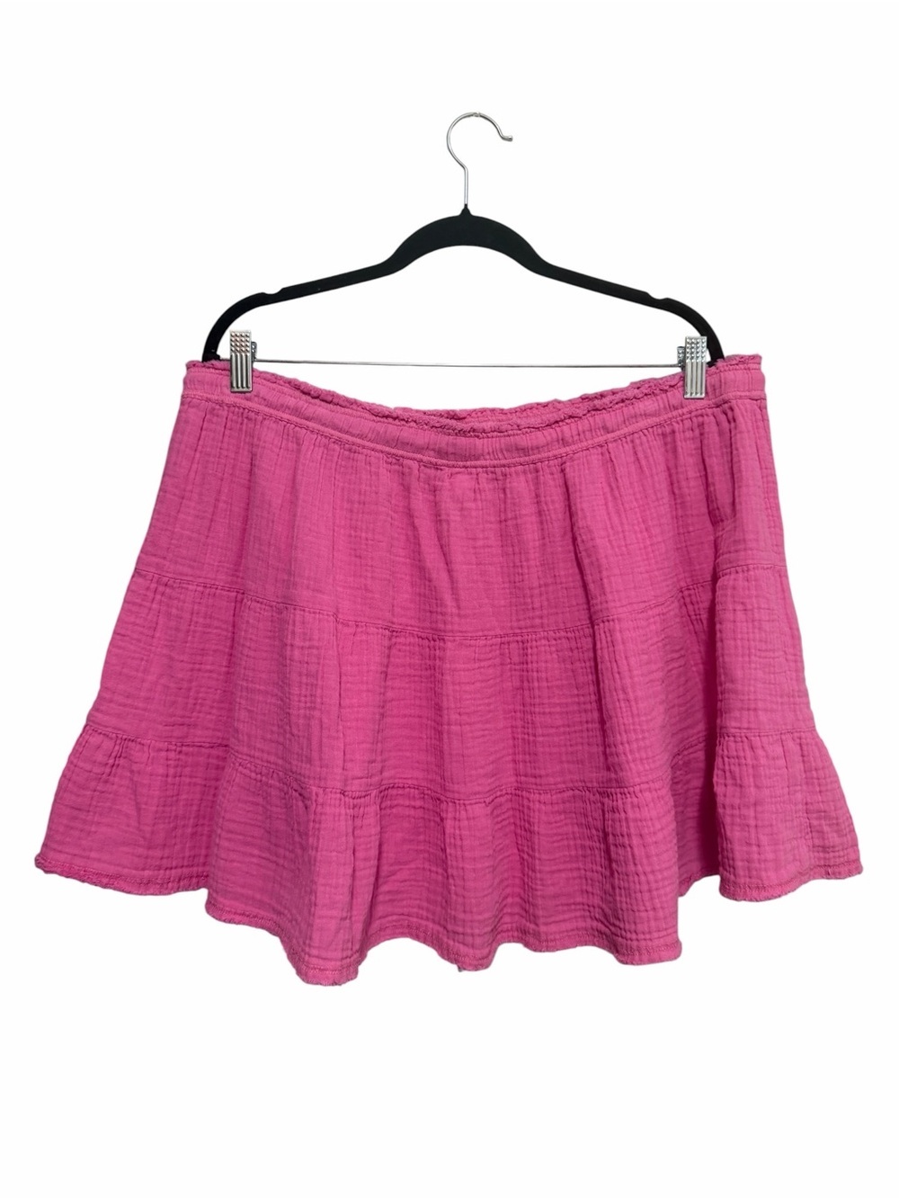 Aerie Gauze Tiered Mini Skirt Pink - Picture 3 of 9
